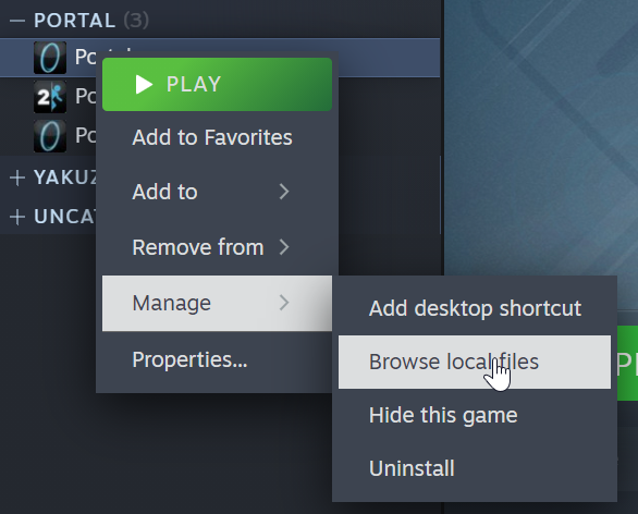 Browse local files on Steam Browse Local Files